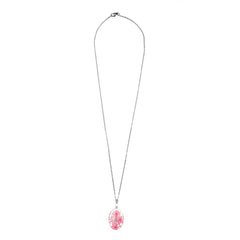 Collar con Flores Naturales Encapsuladas en Cristal Libela y Cadena de Acero Inoxidable Collar con Flores Naturales Encapsuladas en Cristal Libela y Cadena de Acero Inoxidable