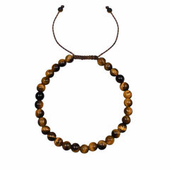 Pulsera Ojo de Tigre Natural para Hombre y Mujer - Joyería Artesanal, Piedras de 6 mm Ajustable Pulsera Ojo de Tigre Natural para Hombre y Mujer - Joyería Artesanal, Piedras de 6 mm Ajustable