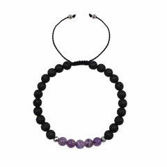 Libela Pulsera de Amatista y Piedras Volcánicas – Joyería Artesanal en Hilo Ajustable para Mujer y Hombre Libela Pulsera de Amatista y Piedras Volcánicas – Joyería Artesanal en Hilo Ajustable para Mujer y Hombre