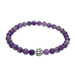 Libela Pulsera de Cuarzo Amatista con Dije Cristal Libela Pulsera de Cuarzo Amatista con Dije Cristal