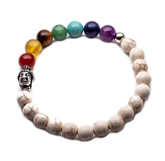 Pulsera de los 7 Chakras con Piedras Semipreciosas 8 milimetros y Dije de Buda Pulsera de los 7 Chakras con Piedras Semipreciosas 8 milimetros y Dije de Buda
