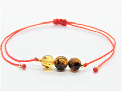 Juego de 3 Pulseras Libela Ámbar en Hilo Encerado Ajustable Juego de 3 Pulseras Libela Ámbar en Hilo Encerado Ajustable