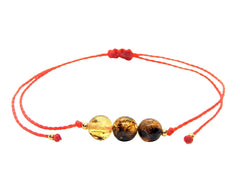 Juego de 3 Pulseras Libela Ámbar en Hilo Encerado Ajustable Juego de 3 Pulseras Libela Ámbar en Hilo Encerado Ajustable