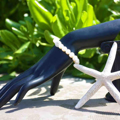 Pulsera de Perlas de rio con Dije de Cristal Pulsera de Perlas de rio con Dije de Cristal