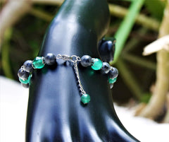 Set de Pulsera y Aretes Piedras Naturales Labradorita y Agata - Acero Inoxidable Para Mujer Set de Pulsera y Aretes Piedras Naturales Labradorita y Agata - Acero Inoxidable Para Mujer