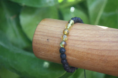 Pulsera de Ambar y Piedras Volcanicas Libela Pulsera de Ambar y Piedras Volcanicas Libela