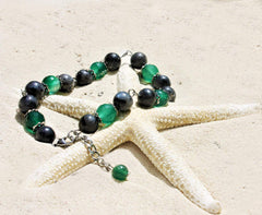 Set de Pulsera y Aretes Piedras Naturales Labradorita y Agata - Acero Inoxidable Para Mujer Set de Pulsera y Aretes Piedras Naturales Labradorita y Agata - Acero Inoxidable Para Mujer