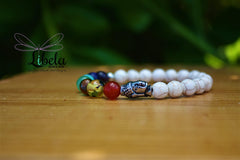 Pulsera de los 7 Chakras con Piedras Semipreciosas 8 milimetros y Dije de Buda Pulsera de los 7 Chakras con Piedras Semipreciosas 8 milimetros y Dije de Buda