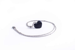 Collar De Aventurina Azul Corazon, Piedras Naturales y Cadena de Acero Inoxidable Collar De Aventurina Azul Corazon, Piedras Naturales y Cadena de Acero Inoxidable