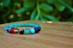 Pulsera de los 7 Chakras con Piedras Semipreciosas Aventurina Dije Tortuga Pulsera de los 7 Chakras con Piedras Semipreciosas Aventurina Dije Tortuga