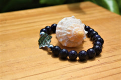 Set de pulsera y aretes de venturina azul Set de pulsera y aretes de venturina azul