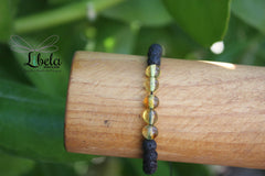 Pulsera de Ambar y Piedras Volcanicas Libela Pulsera de Ambar y Piedras Volcanicas Libela