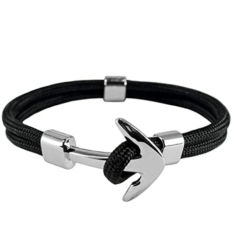 Pulsera de Ancla Para Hombre en Cordon Estilo Nautico