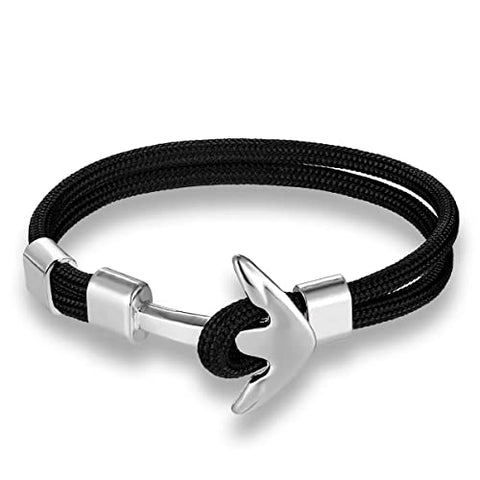 Pulsera de Ancla Para Hombre en Cordon Estilo Nautico