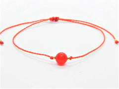 Set de 3 Pulseras Piedras Semipreciosas y Cuarzos - Libela, Pusera de Hilo Rojo Encerado Ajustable, Proteccion