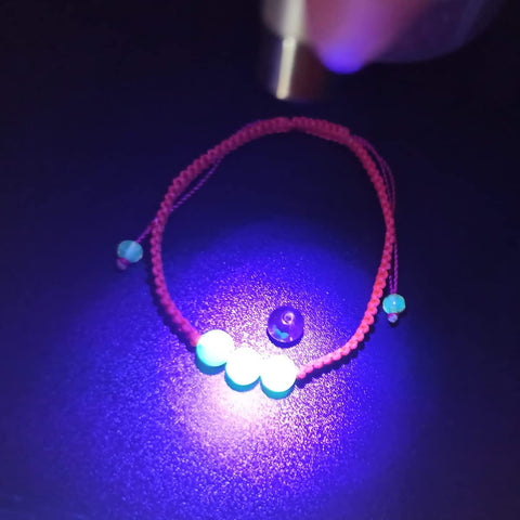 Pulsera Libela de Protección Roja con Ámbar Mediano