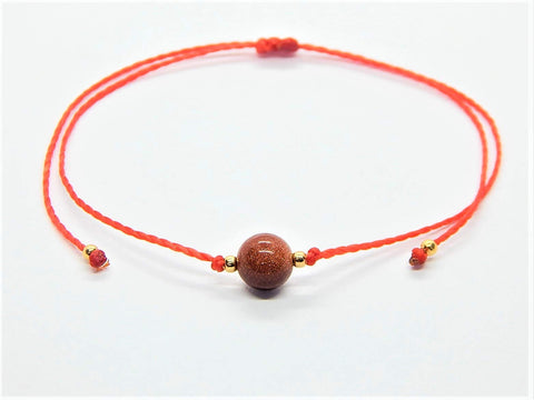 1 Pulsera Libela de Hilo Encerado con Piedras Semipreciosas y Cuarzos