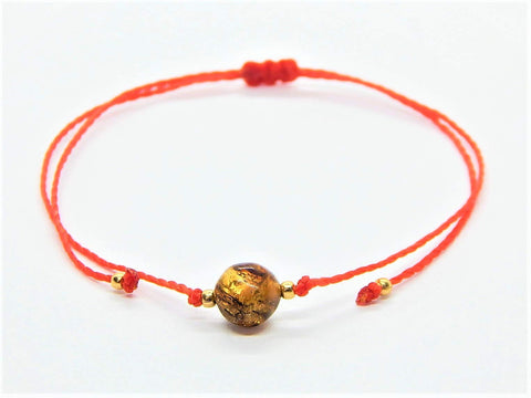 Set de 3 Pulseras Piedras Semipreciosas y Cuarzos - Libela, Pusera de Hilo Rojo Encerado Ajustable, Proteccion