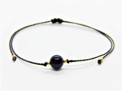 1 Pulsera Libela de Hilo Encerado con Piedras Semipreciosas y Cuarzos